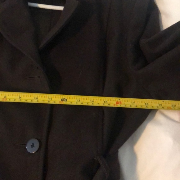 Tailored Chocolate Brown Wool/Cotton Trench Coat Size 10 Novelti Adorab… - Picture 14 of 14